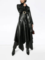 Women's Faux Leather Belted Coat - Image 3
