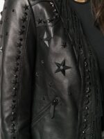 Women's Fringe Leather Jacket - Image 6