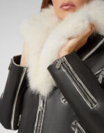 Women's Fur Leather Jacket - Image 4