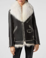 Women's Fur Leather Jacket - Image 2