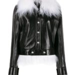 Women's Fur Trimmed Leather Jacket