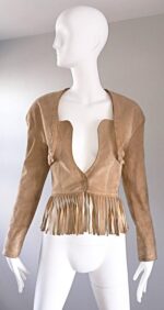 Women's Leather Suede Fringe Jacket