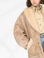 Women's Shearling Lined Leather Jacket - Image 3