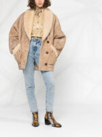 Women's Shearling Lined Leather Jacket - Image 2