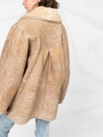 Women's Shearling Lined Leather Jacket - Image 6