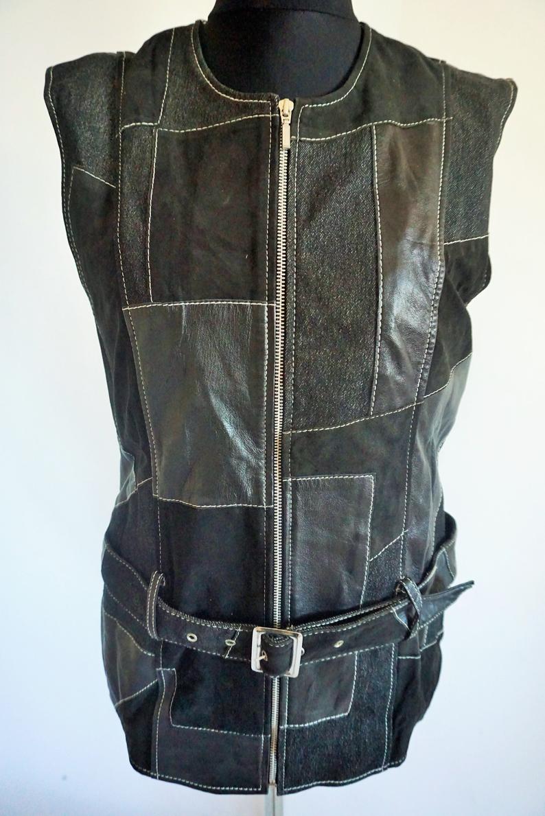 womens-vintage-genuine-leather-vest-2 (2) Women's Vintage Genuine Leather Vest - Image 1