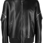 Men's Black Zipped-Up Leather Jacket