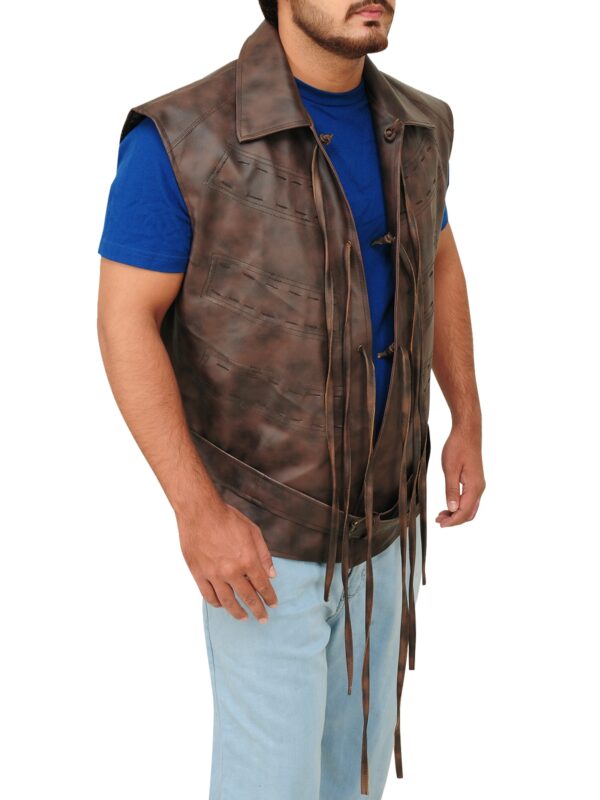 Men Sleeveless Vintage Vest - Image 3