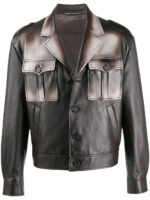 Men's Brown Flap Pocket Leather Jacket