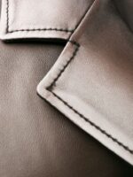 Men's Brown Flap Pocket Leather Jacket - Image 6