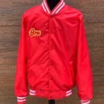 Men's David Bowie Vintage 80s Red Quilt Lined Concert Bomber Jacket