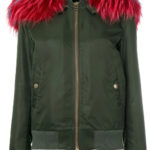 Men's Fur Lined Green Bomber Jacket