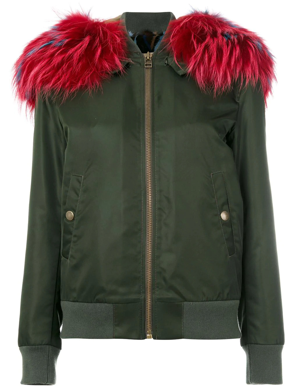 mens-fur-lined-green-bomber-jacket (3) Men's Fur Lined Green Bomber Jacket - Image 1