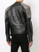 Men's Studded Double-Breasted Leather Jacket - Image 4