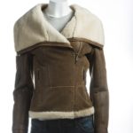 Women Oversized Fur Collar Leather Jacket