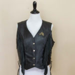 Women's Black Fringe Leather Vest