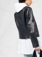 Black Women's Leather Jacket - Image 5
