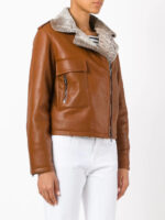 Women's Brown Lambskin Vinzenza Jacket - Image 2