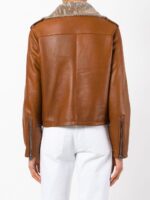 Women's Brown Lambskin Vinzenza Jacket - Image 4