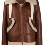 Women's Brown Shearling Lined Jacket