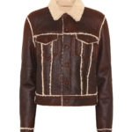 Women's Brown Shearling Lined Leather Jacket