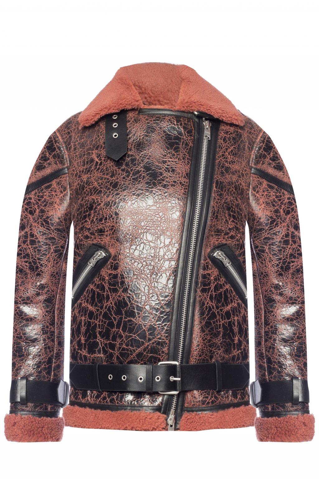 womens-hawley-jacket-fur-collar-black-sheepskin-leather-jacket Women's 'Hawley’ jacket Fur Collar Black Sheepskin Leather Jacket - Image 1