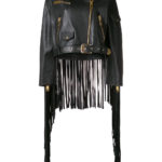 Women's Oversized Fringed Leather Jacket