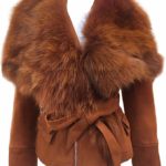 Women's Slim Fit Faux Suede Real Fox Leather Winter Short Coat