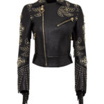 Women's Studded Cowboy Jacket Leather Fringe