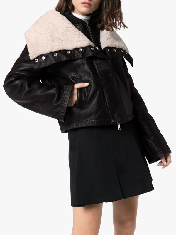 Black and White Laburnum Oversized Collar Jacket - Image 2