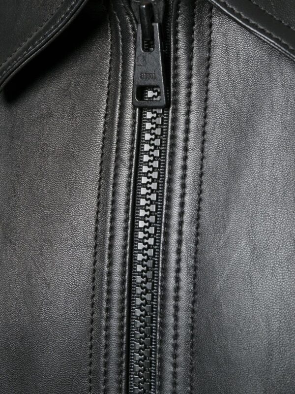 Black Bonded Zipped Jacket - Image 5