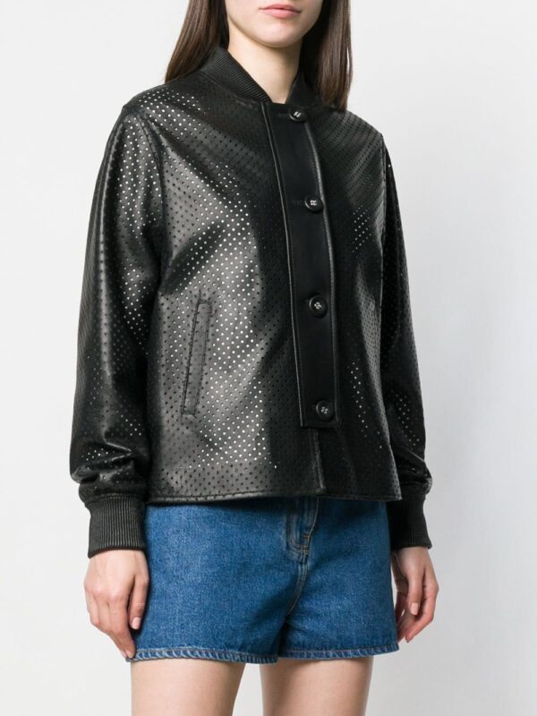 Black Sheepskin Ibiza Leather Jacket - Image 2