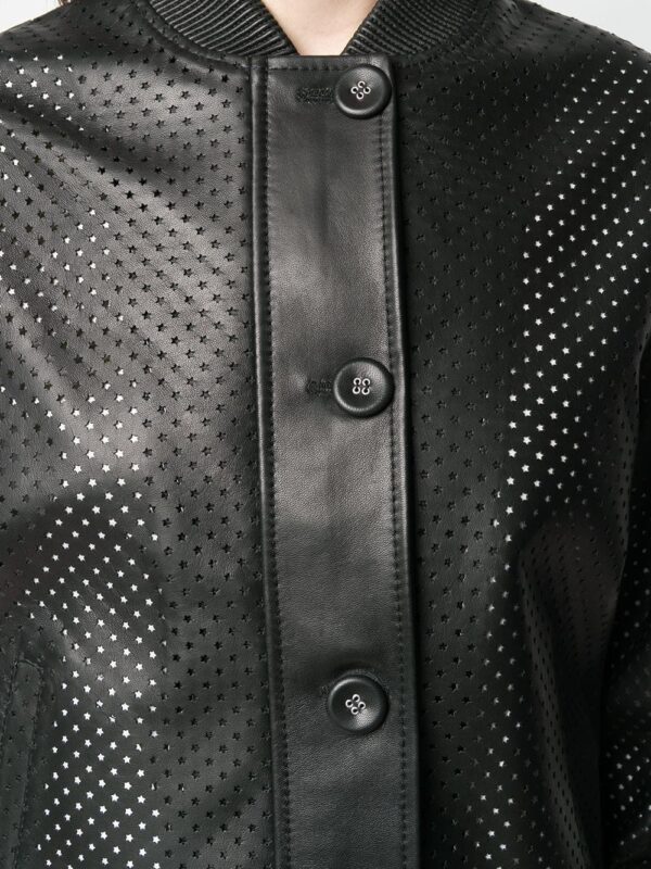 Black Sheepskin Ibiza Leather Jacket - Image 5