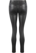 Faux Leather Zip Trim Pant Side