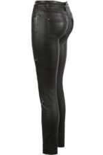 Faux Leather Zip Trim Pant Side