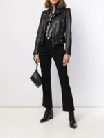 Woman Black Statement Biker Jacket - Image 3