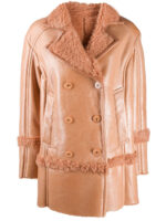 Woman Shearling Button Up Coat