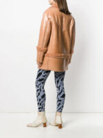 Woman Shearling Button Up Coat - Image 3