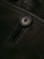Woman's Black Asymmetrical Leather Jacket - Image 7