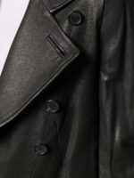 Woman's Black Asymmetrical Leather Jacket - Image 5