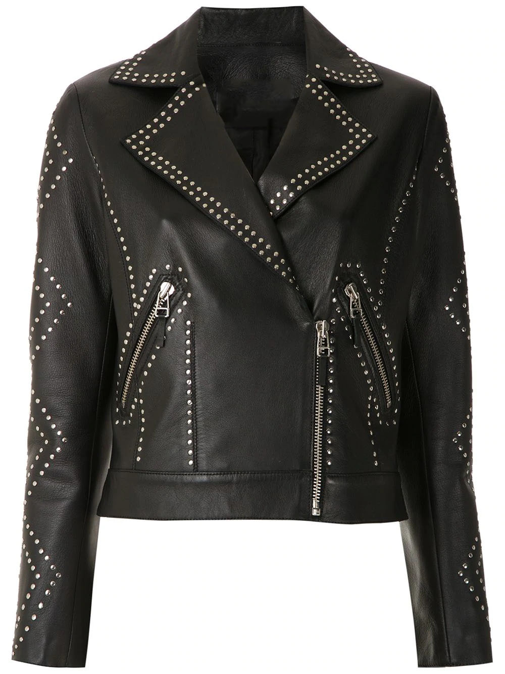 womans-black-mestico-jill-leather-biker-jacket (2) Woman's Black Mestico Jill Leather Biker Jacket - Image 1