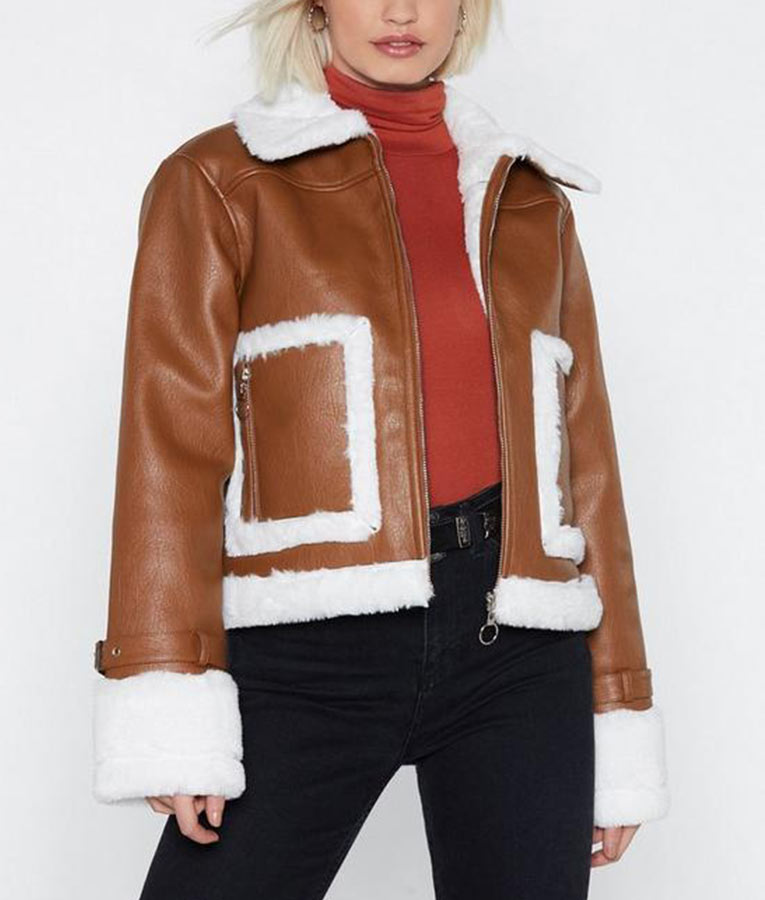 women-brown-cropped-aviator-leather-jacket (2) Women Brown Cropped Aviator Leather Jacket - Image 1