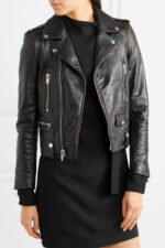Women’s Distressed Leather Biker Jacket