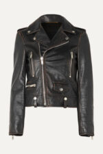 Women's Distressed Biker Leather Jacket
