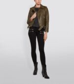 Women's Green Balfern Biker Jacket - Image 3