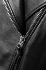 Women's Oversized Lace Up Leather Biker Jacket - Image 5