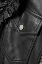 Women's Ruffled Leather Vest - Image 4