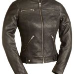 Women’s Spandex Fitted Quilted Biker Jacket