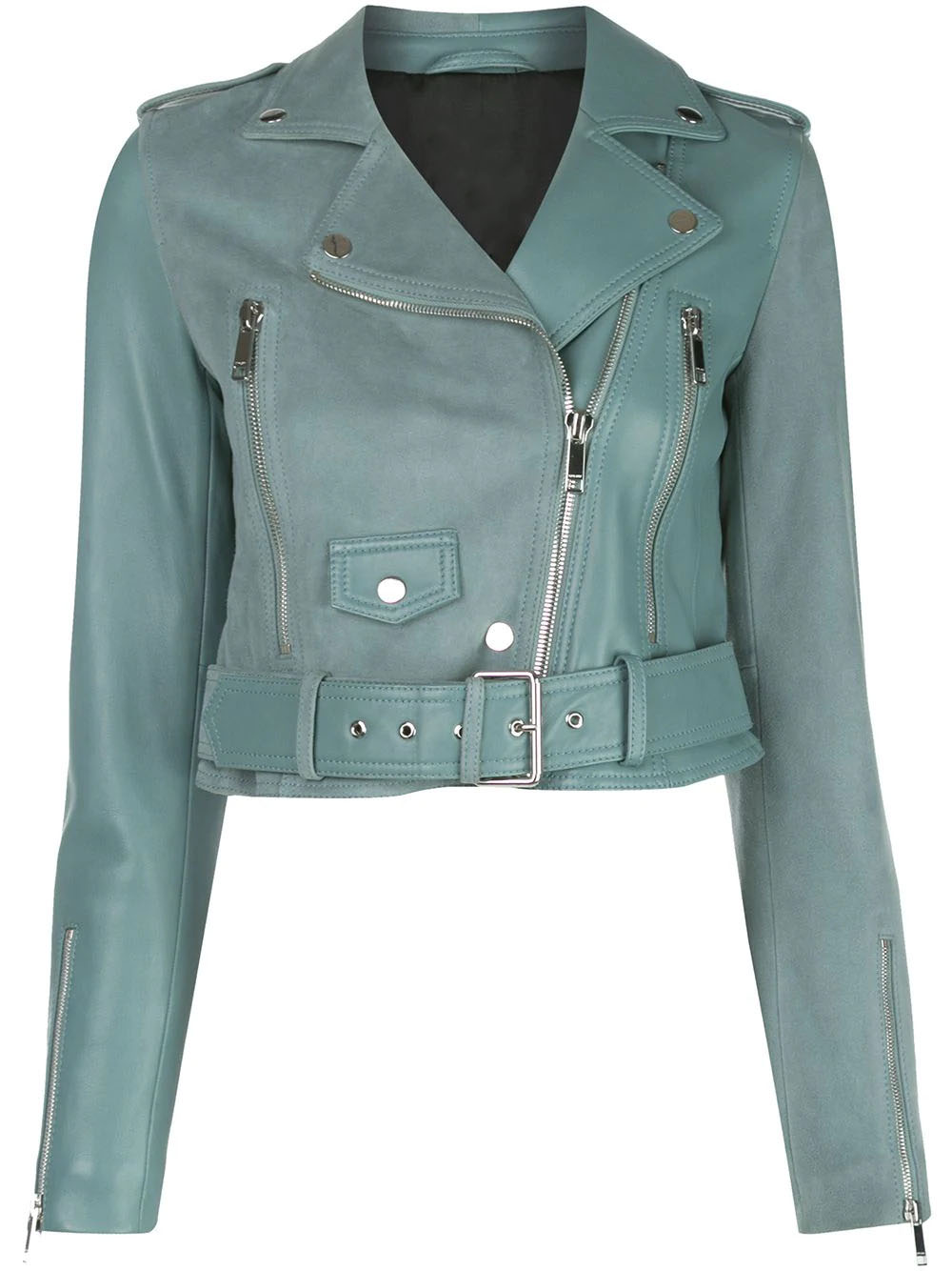 aqua-blue-leather-mya-cropped-jacket (2) Aqua Blue Leather Mya Cropped Jacket - Image 1