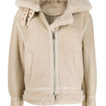 Beige Lambskin Zipped Jacket